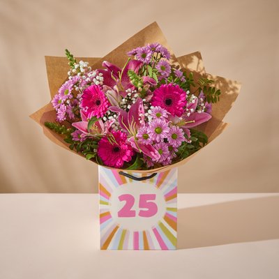 The 25th Birthday Pink Blush Gift Bag