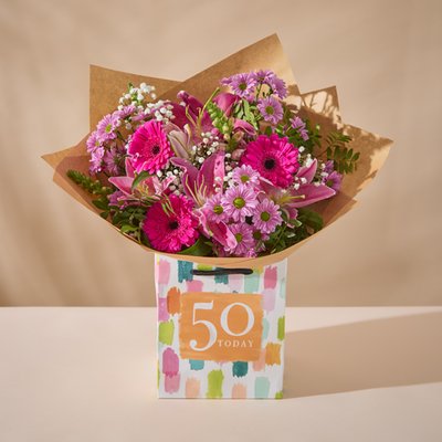 The 50th Birthday Pink Blush Gift Bag