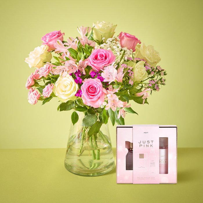 The Pretty In Pink Bouquet & NEXT Just Pink EDP Gift Set