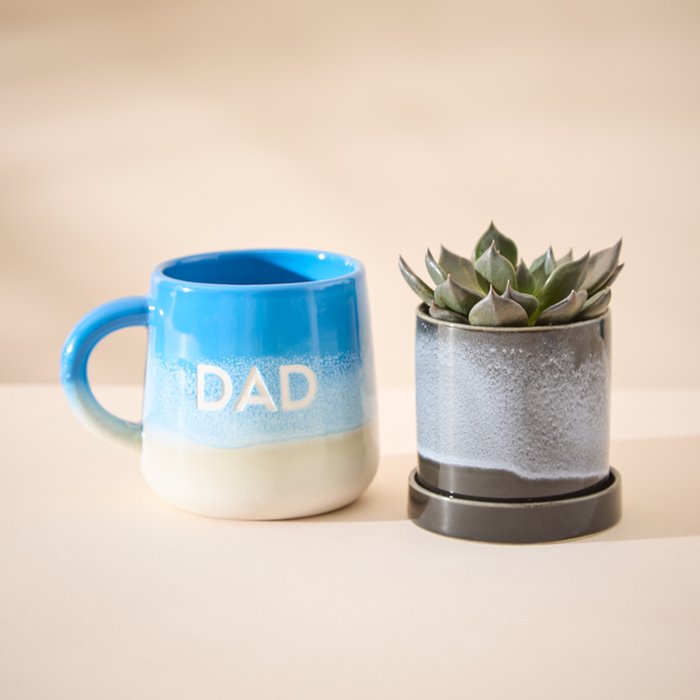 Glazed Planter & Dad Mug Gift Set
