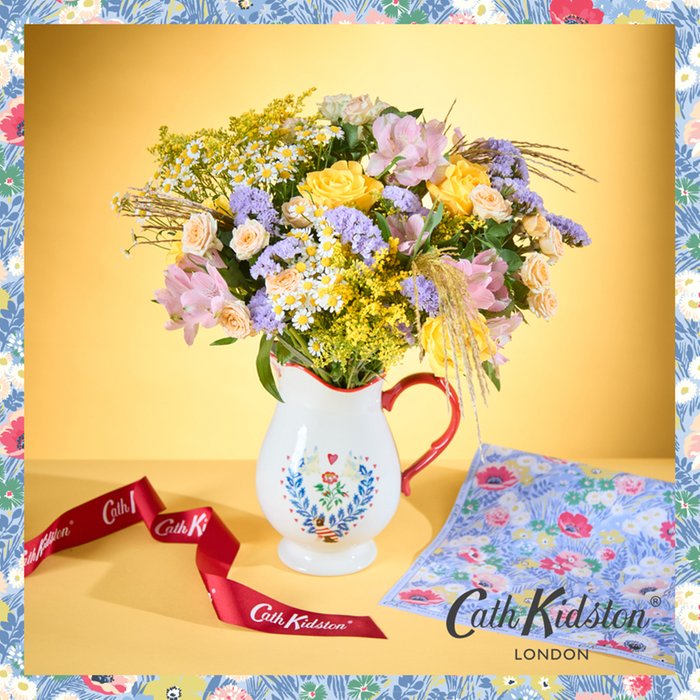 Cath Kidston Birthday Blooms with Stoneware Floral Jug
