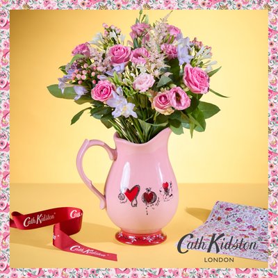 Cath Kidston Wonderful Anniversary Bouquet and Pink Jug Gift Set