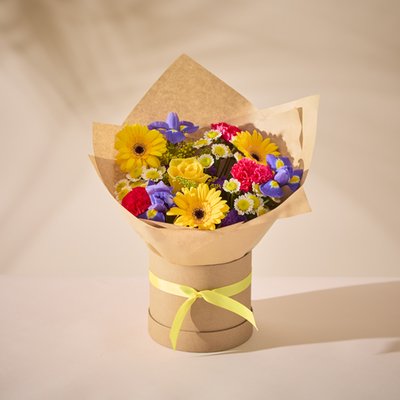 Mixed Bouquet in Hat Box