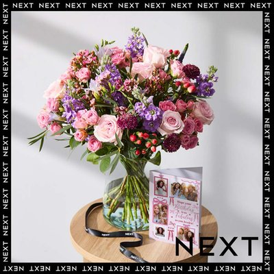 Pastel Rose and Lilac Stocks Fresh Flower Bouquet