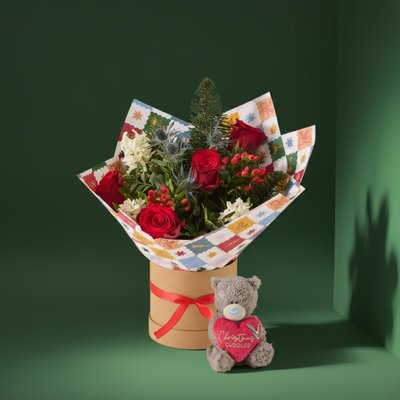 The Festive Hat Box & Tatty Teddy Plush Gift set