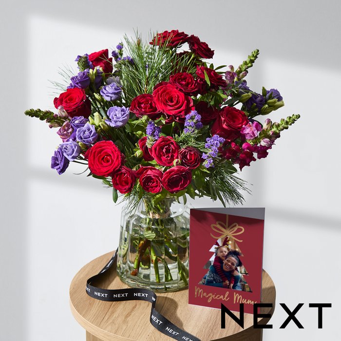 NEXT Festive Mixed Roses & Antirrhinum Bouquet