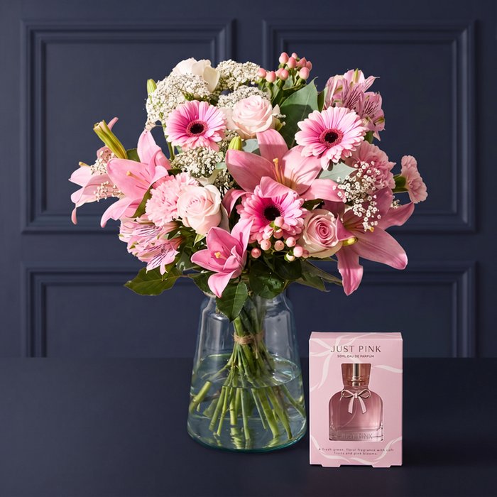 NEXT Lily, Rose & Germini Bouquet with Just Pink Perfume 50ml