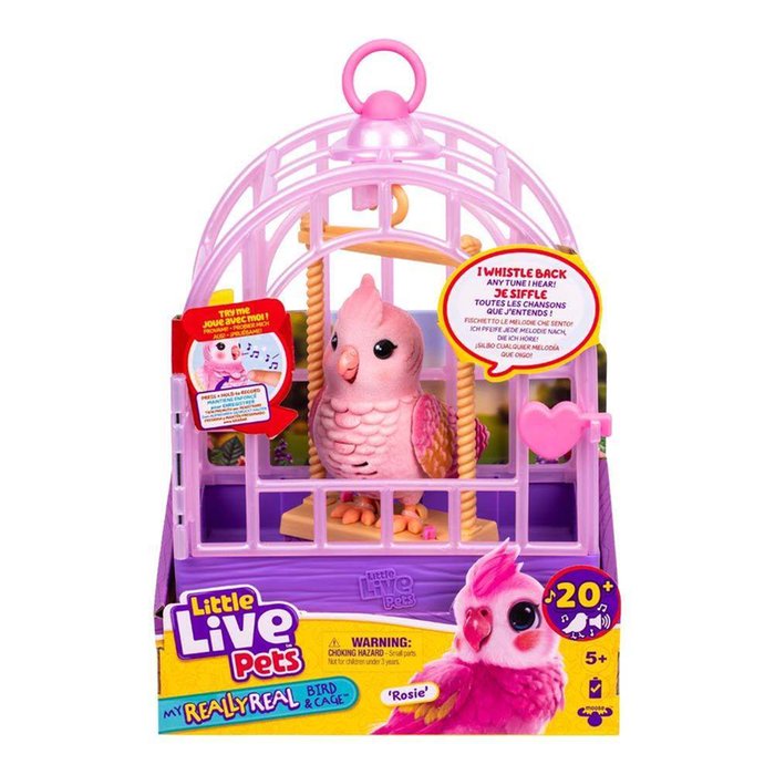 Little Live Pets My Really Real Bird And Cage Rosie Electronic Pet