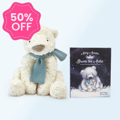 Boris Bearialis Plush & Avery Aviator Braves the Arctic Book