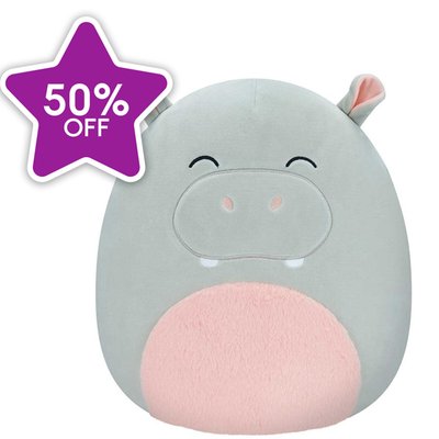 Squishmallows 30cm Harrison The Grey Hippo