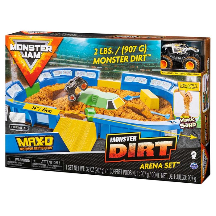 Monster Jam Dirt Arena Playset with Kinetic Sand