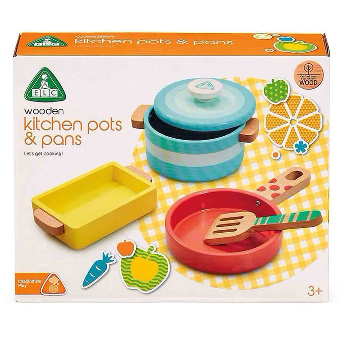 Early Learning Centre Wooden Kitchen Pots and Pans