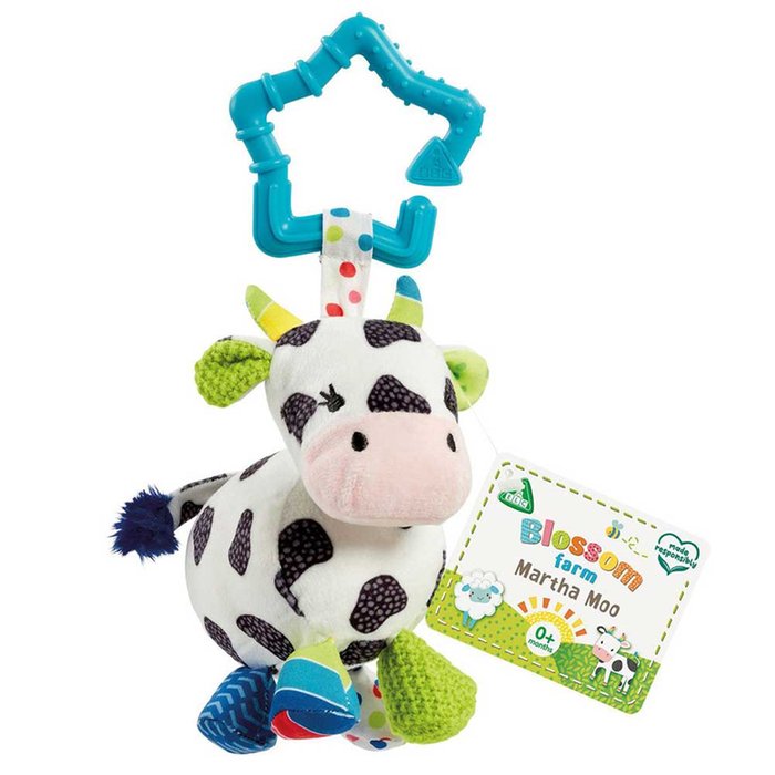 Blossom Farm Martha Moo Hanging Travel Toy