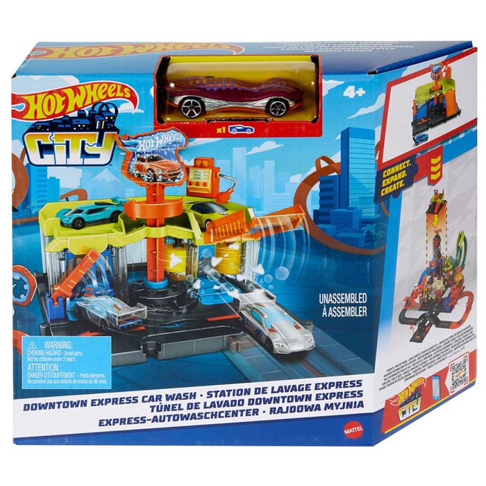 Hot Wheels City Downtown Express Car Wash Playset