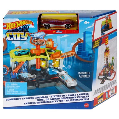 Hot Wheels City Downtown Express Car Wash Playset