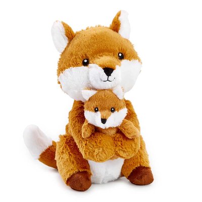 Snuggle Buddies Mummy and Baby Fox Soft Toy