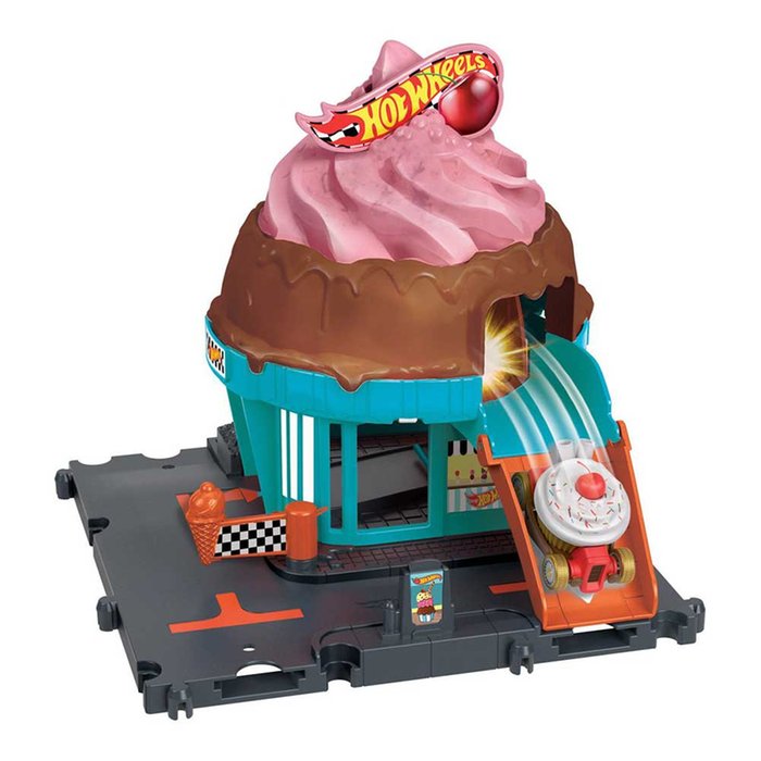 Hot Wheels City Downtown Ice Cream Swirl Playset