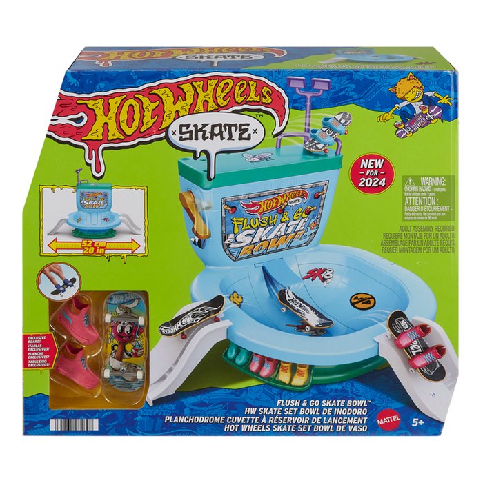 Hot Wheels Skate Flush & Go Skate Bowl Playset