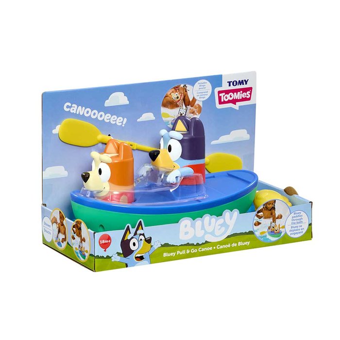 Bluey Pull and Go Canoe Bath Toy