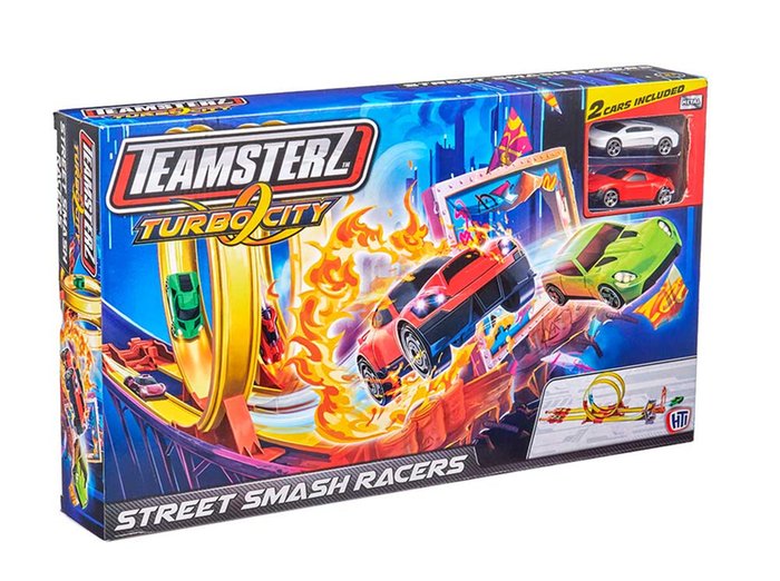 Teamsterz Turbo City Street Smash Racers Race Track