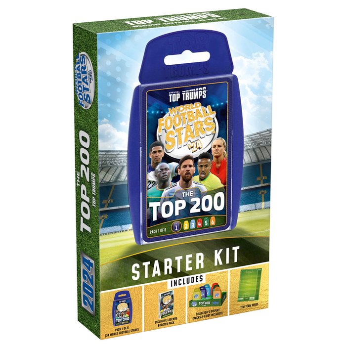 Top Trumps World Football Stars 2024 Top 200 Starter Kit