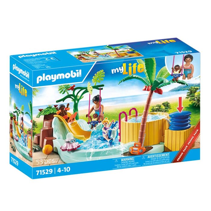 Playmobil 71529 My Life Children's Pool with Whirlpool Playset