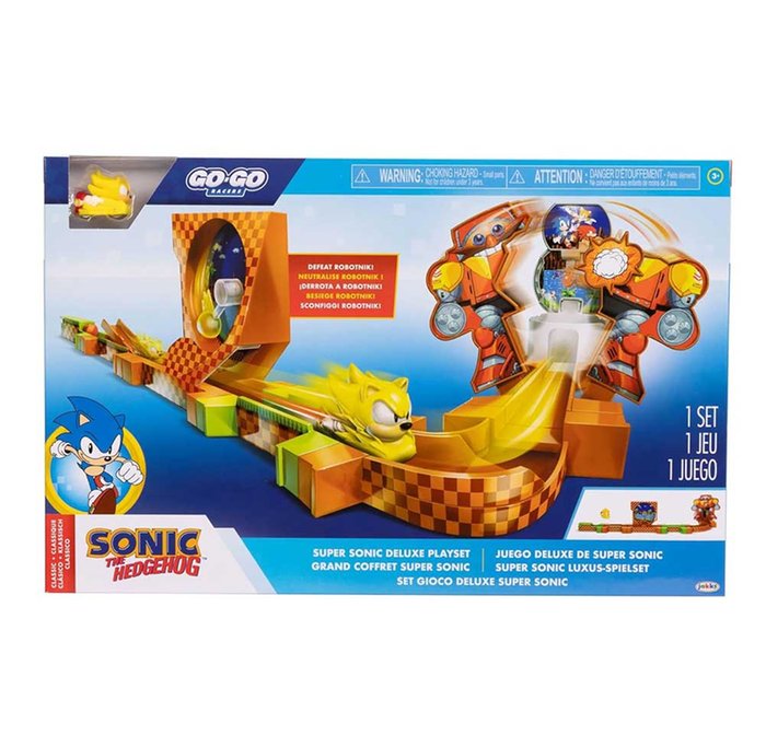 Sonic The Hedgehog Go Go Racers Super Sonic Deluxe Playset