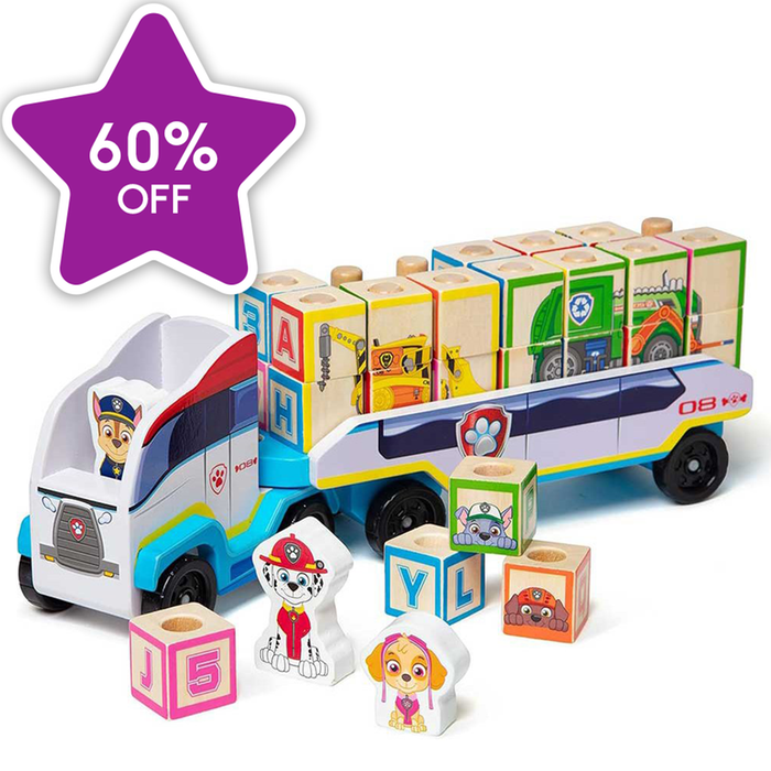 Melissa & Doug Paw Patrol ABC Wooden Blocks Truck