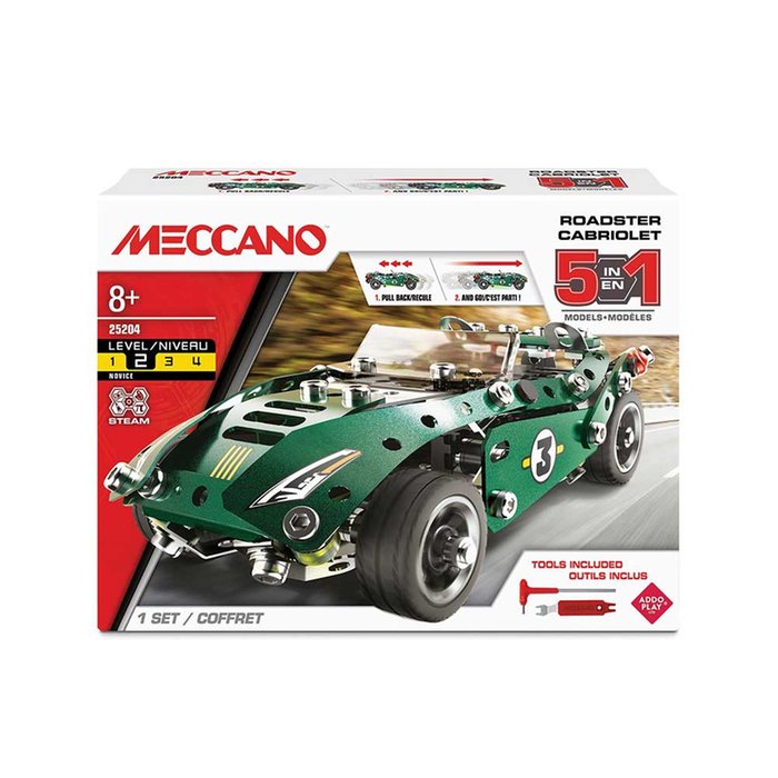 Meccano 5-in-1 Roadster Construction Set