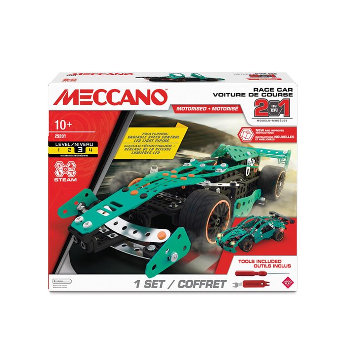 Meccano 2 in 1 Race Car Construction Set