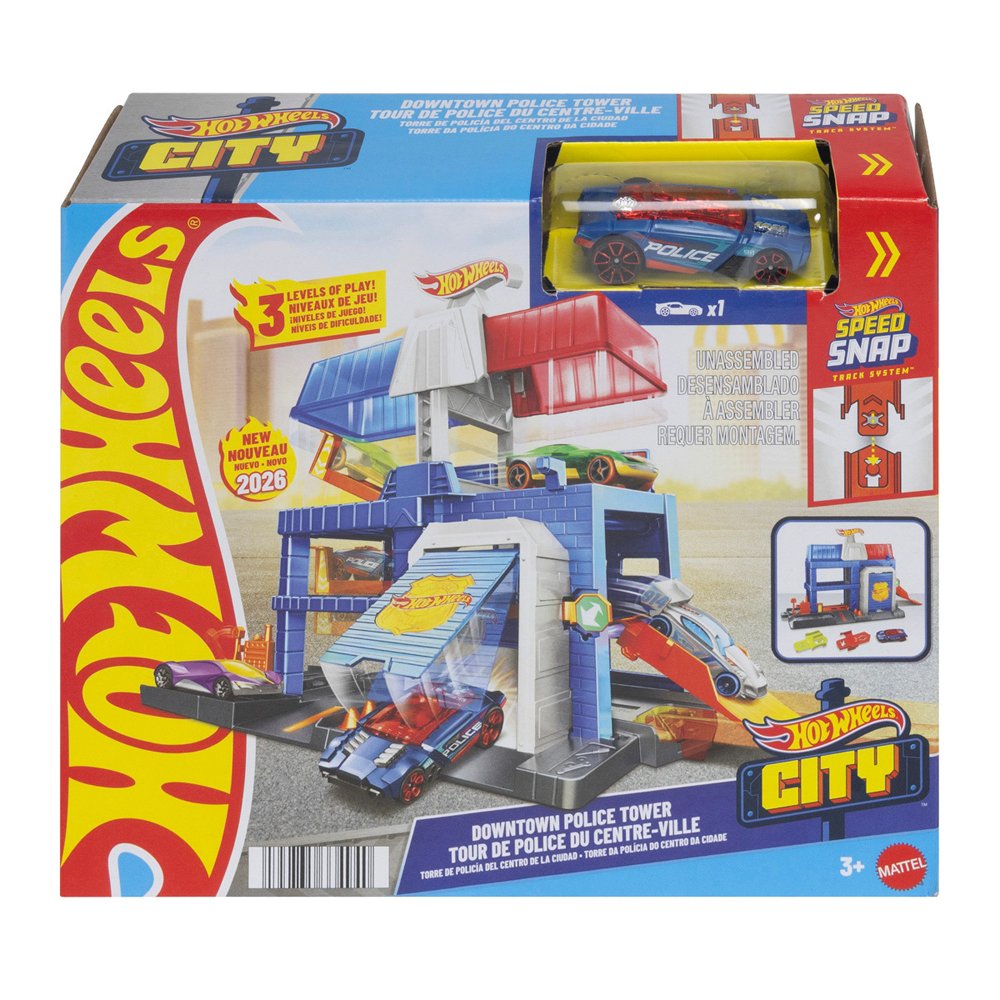 Hot Wheels City Downtown Police Tower Garage