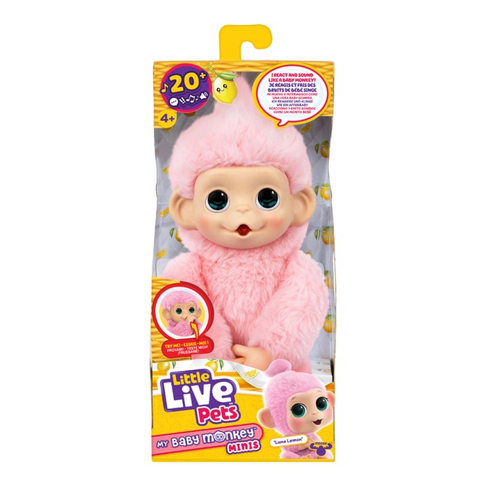 Little Live Pets My Baby Monkey Minis Luna Lemon Electronic Pet