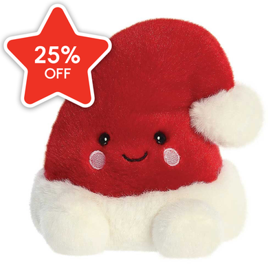 Palm Pals Santa Hat 13cm Soft Toy