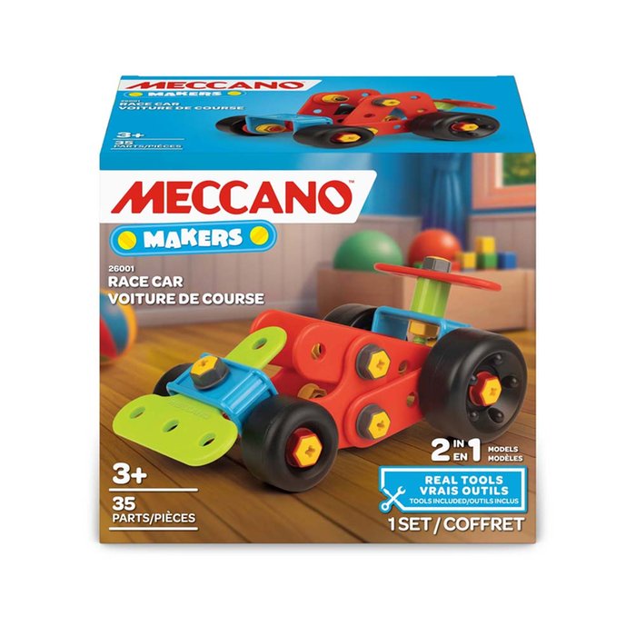 Meccano Makers 2-in-1 Race Car Construction Set