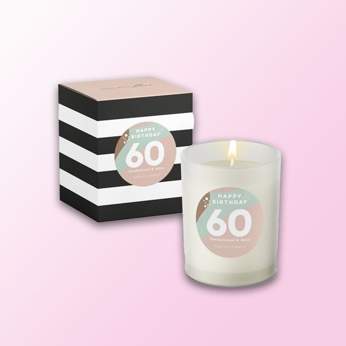 50th Birthday Candle Gift Pink  50th birthday candles, Candles