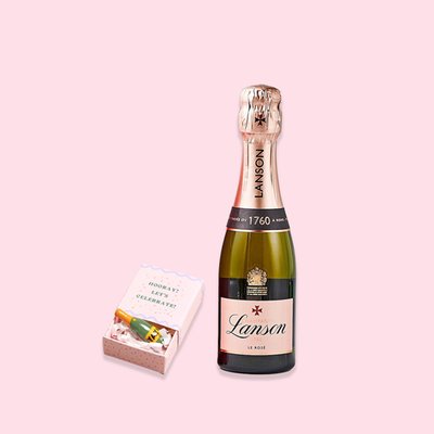 Champagne Token & Lanson Rose 20cl Gift Set