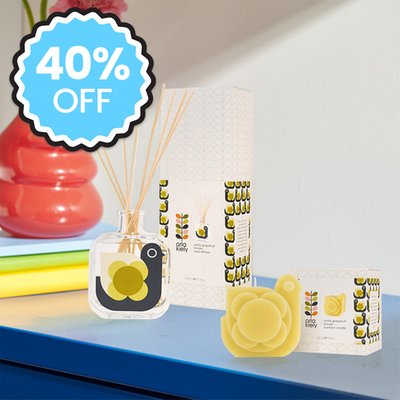 Orla Kiely White Grapefruit and Basil Hen Candle & Diffuser