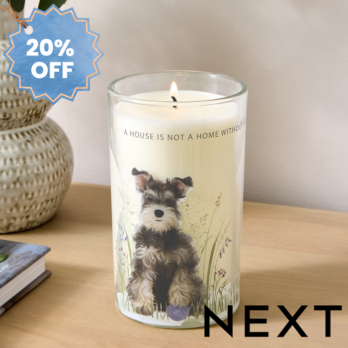 NEXT Stanley Schnauzer Pillar Candle