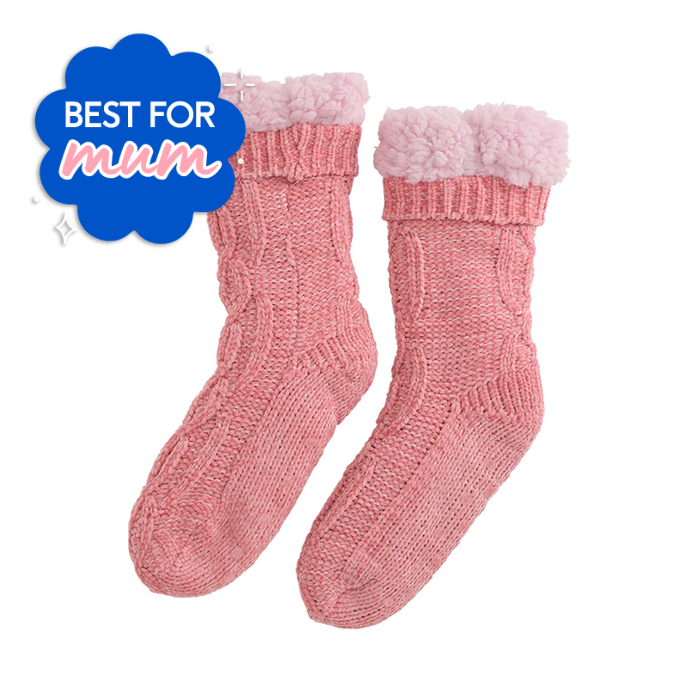 Chenille Sherpa Lounge Socks