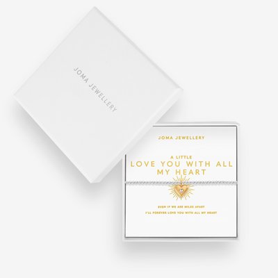 Joma Jewellery 'A Little Love You With All My Heart' - Silver Plated Bracelet