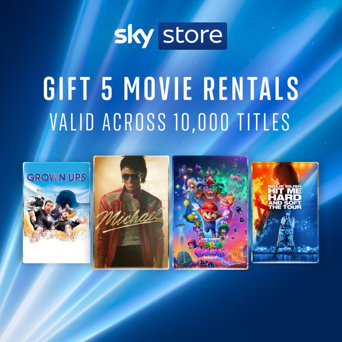 Five Movie Rentals from Sky Store