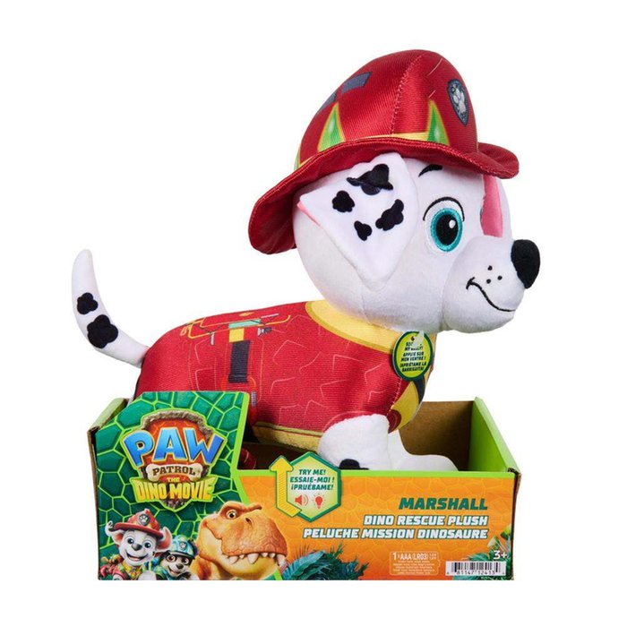 Paw Patrol The Dino Movie Marshall Dino Rescue Soft Toy