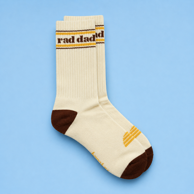 Rad Dad Organic Cotton Crew Sock Single