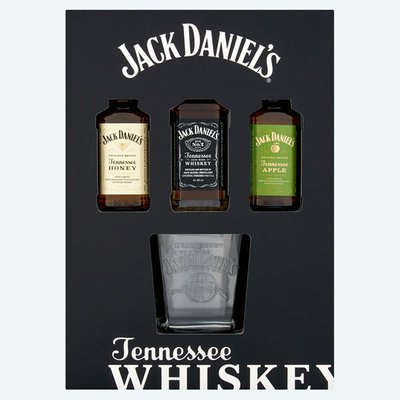 Jack Daniels Trio & Glass Gift Set