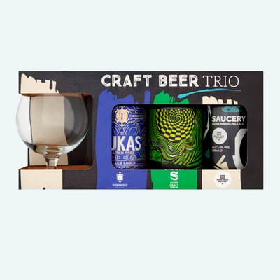 Craft Beer Trio and Glass Gift Set