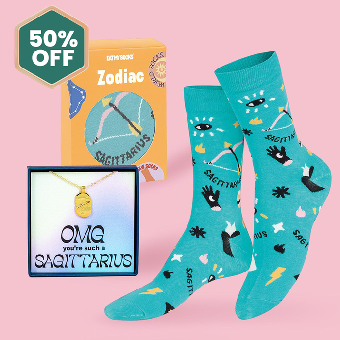 Sagittarius Necklace & Socks