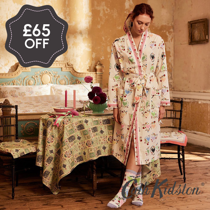 Cath Kidston Wonderful Women 100% Cotton Dressing Gown (Size 8-14)