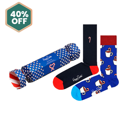 Happy Socks 2-Pack Candy Cane Socks