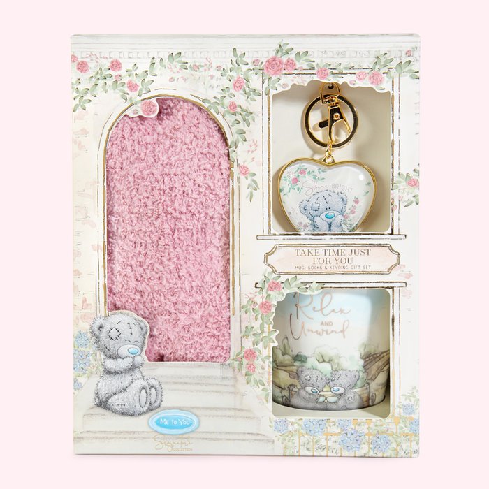Tatty Teddy Mug, Socks & Keyring Gift Set
