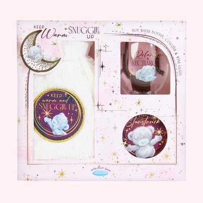 Tatty Teddy Hot Water Bottle, Wine Glass & Coaster 